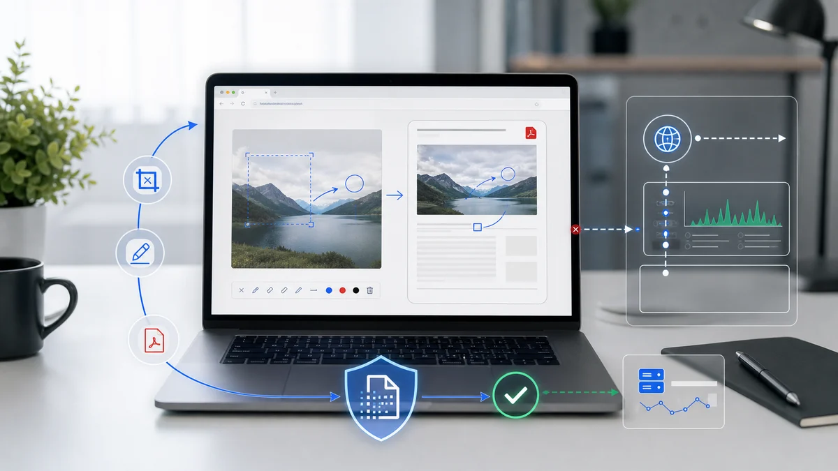 How to Verify Local Screenshot-to-PDF Processing in Browser DevTools